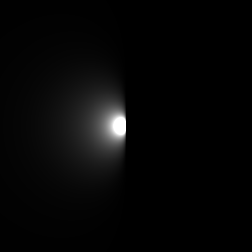 Tiny disc light at its initial time